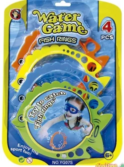 4 anillas de pez piscina blister