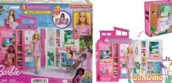 Apartamento barbie c/muñeca 66x43 cm. - 360º - 4 zonas de juego