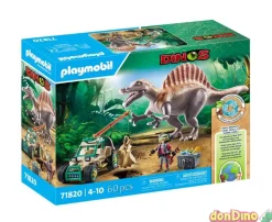 Ataque spinosaurio playmobil dinos 60 pzas.