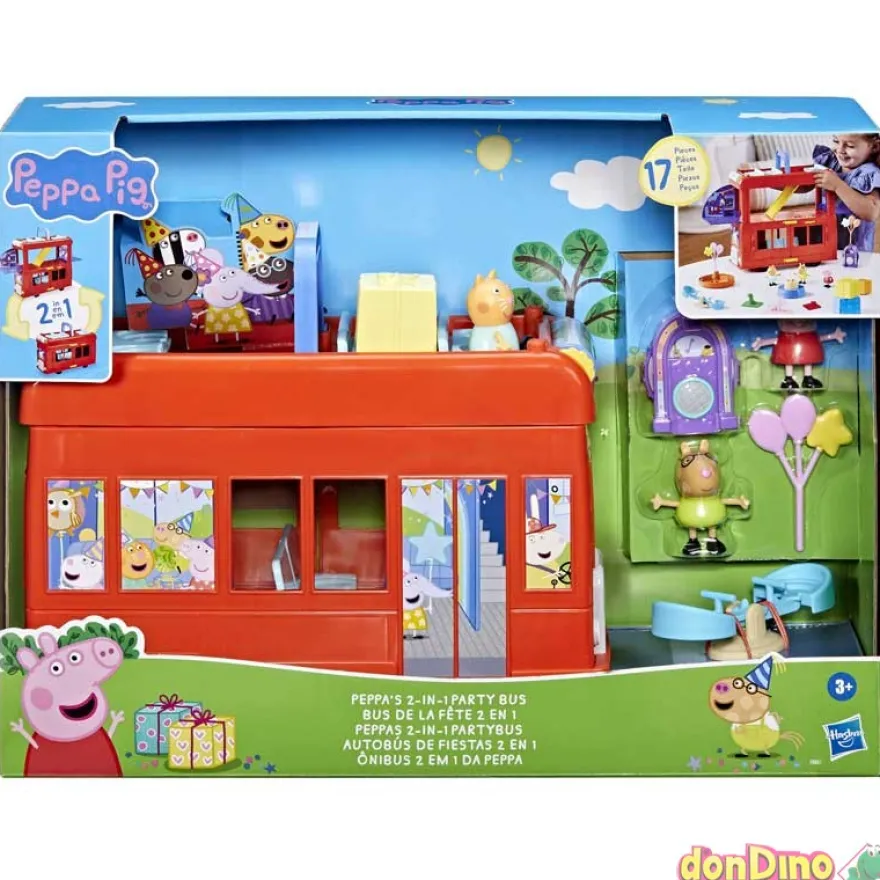 Autobus de fiestas 2 en 1 peppa pig 17 pzas.