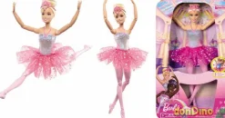 Barbie bailarina dreamtopia c/luz tutu rosa