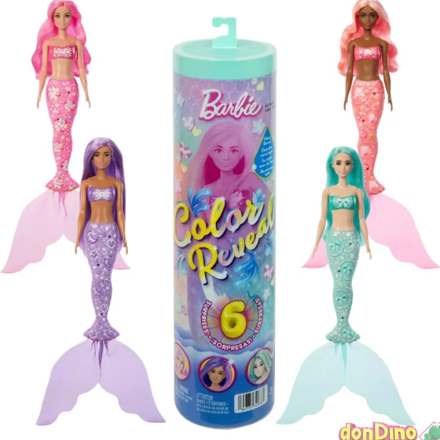 Barbie color reveal sirenas 6 sorpresas - modelos aleatorios