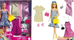 Barbie fashionista con 4 modas