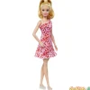 Barbie fashionista vestido rosa flores