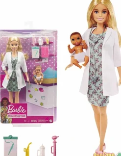 Barbie pediatra con bebe c/acces.