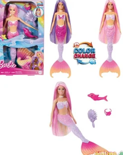 Barbie sirena un toque de magia cambia de color