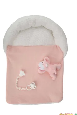 Bebe reborn ariel rosa 40 cm. c/manta y peluche