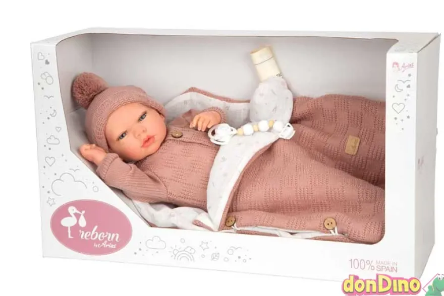 Bebe reborn elba rosa 40 cm. c/saco