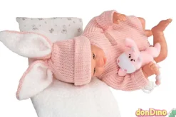 Bebe reborn lucia 45 cm. c/cojin c/peluche