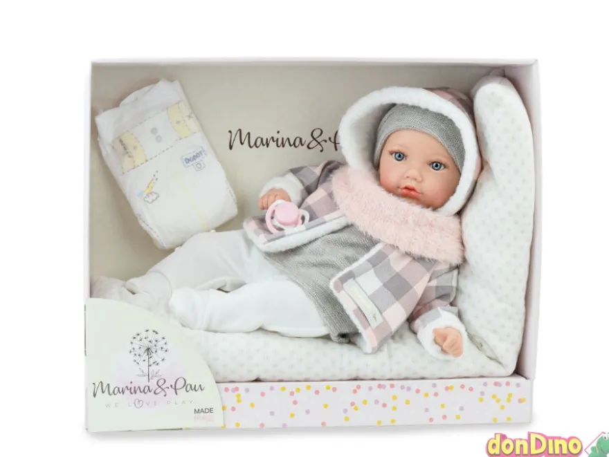 Bebe reborn noa pink 40 cm. con peso real