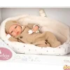 Bebe reborn olona beige 40 cm. c/saco de dormir