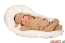 Bebe reborn olona beige 40 cm. c/saco de dormir