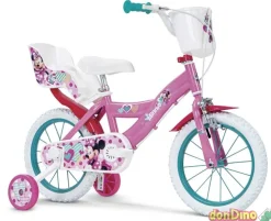 Bicicleta 14'' minnie c/cesta y portamuñeca
