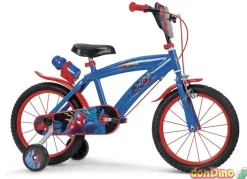 Bicicleta 16'' spider-man c/botella