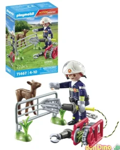 Bomberos: rescate animal playmobil act!on heroes - 22 pzas.