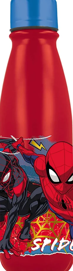 Botella aluminio spider-man 600 ml.