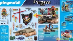 Bote pirata con tesoro playmobil pirates - 41 pzas.