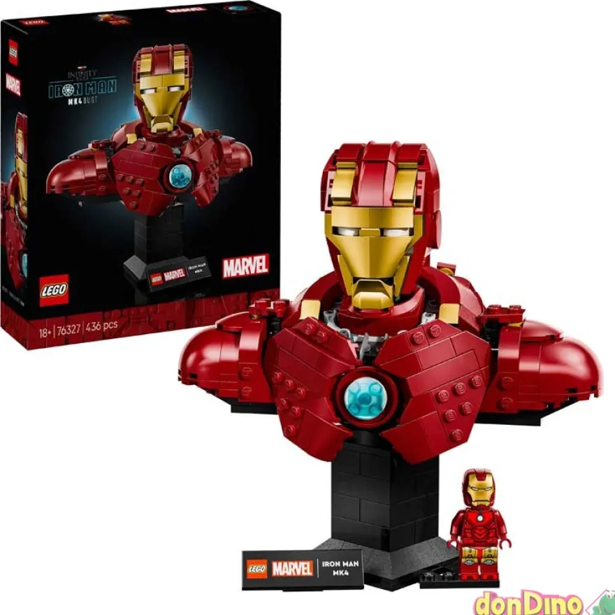 Busto de iron man mk4 lego marvel 436 pzas