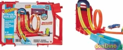 Caja de acrobacias bidon hot wheels track builder - con 1 vehículo