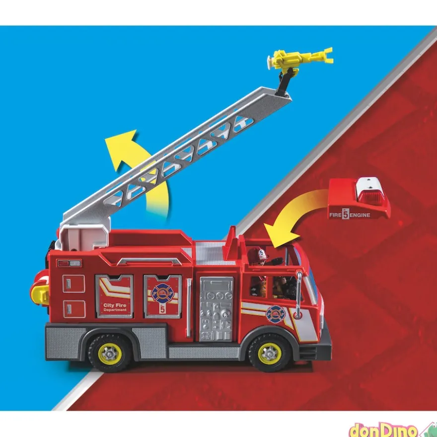 Camion de bomberos playmobil city action - 86 pzas. - luz y sonido