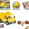 Camion volquete de bluey con bluey y bingo