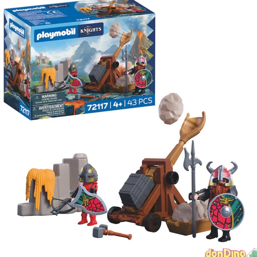 Catapulta de caballeros dragon playmobil knights 43 pzas.