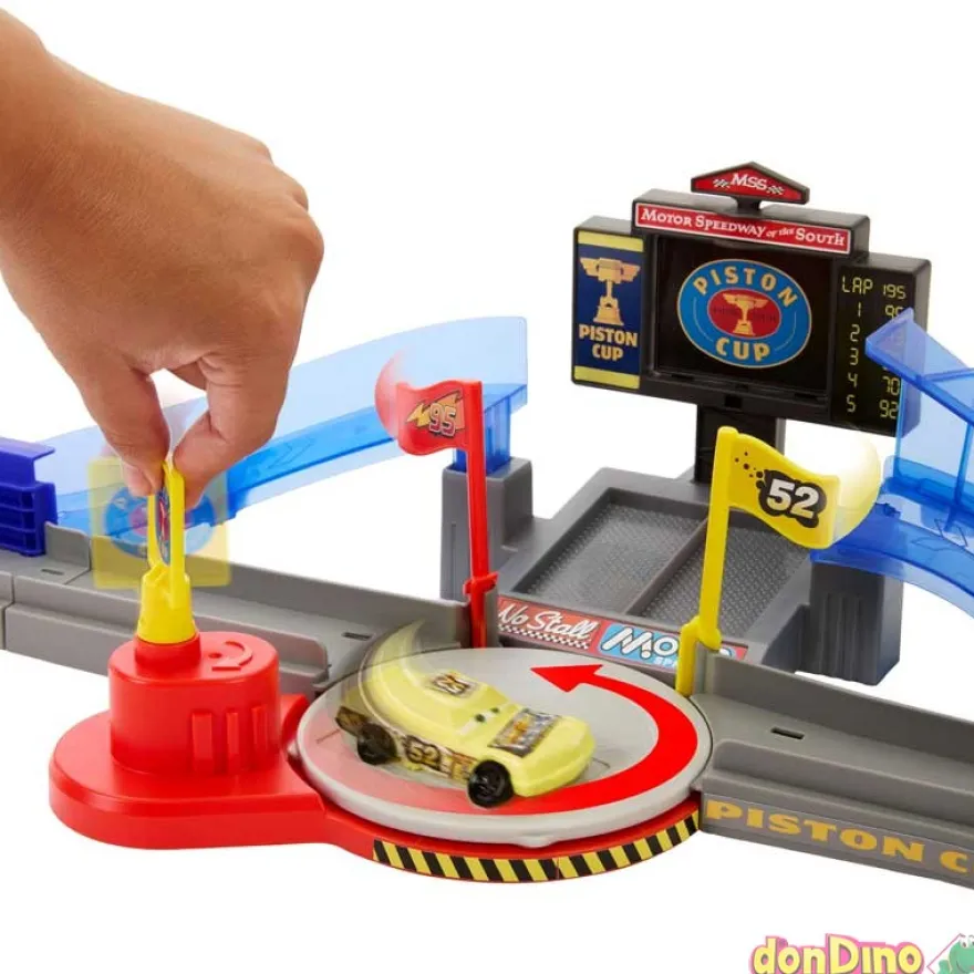 Circuito de acrobacias de la copa pistón cars disney - con rayo mcqueen - 93 cm.