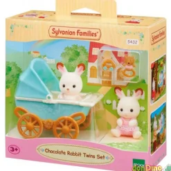 Cochecito gemelar chocolate rabbit sylvanian families