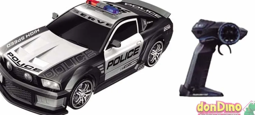 Coche policia r/c 1:12 batería y cargador