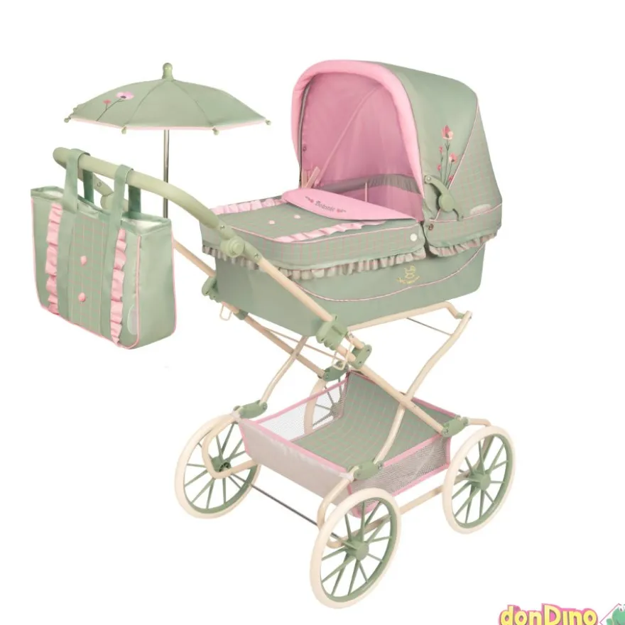 Coche reborn botanic con sombrilla y bolso - plegable - 105x90x40 cm.