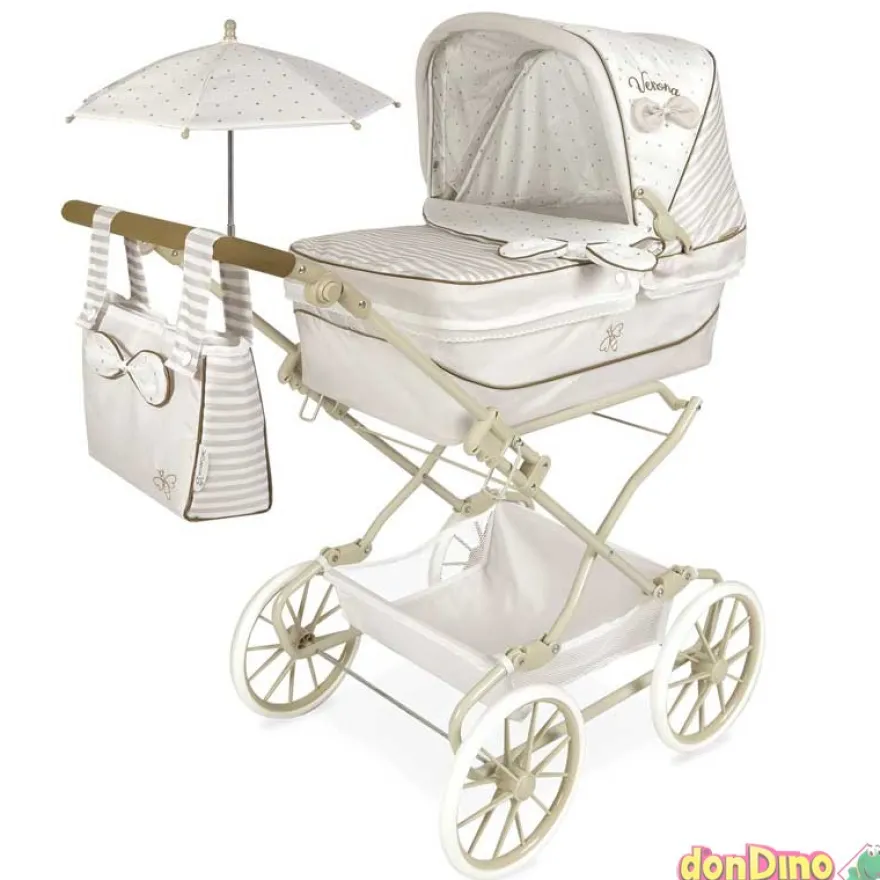 Coche reborn verona c/sombrilla plegable y c/bolso 105x90x40 cm.