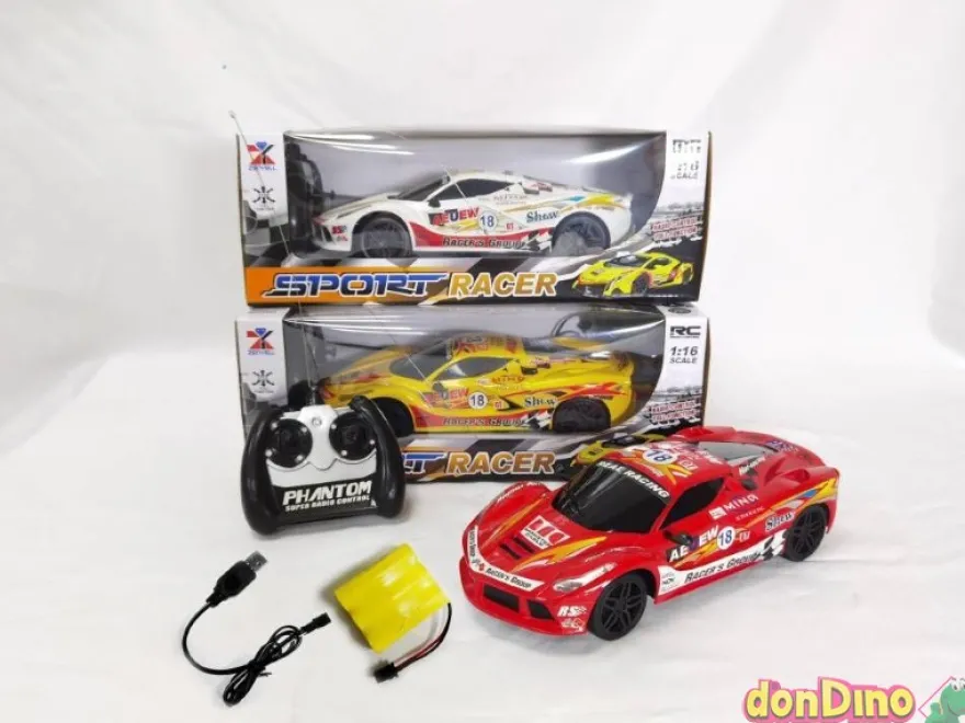 Coche sport racer r/c 1:16 surtidos batería y cargador