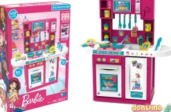 Cocina deluxe barbie electronica luz y sonido - c/17 accesorios