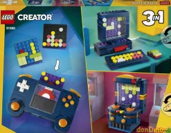 Consola de videojuegos retro lego creator 268 pzas.