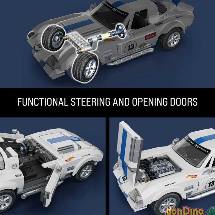 Corvette grand sport construccion hot wheels - 918 pzas.