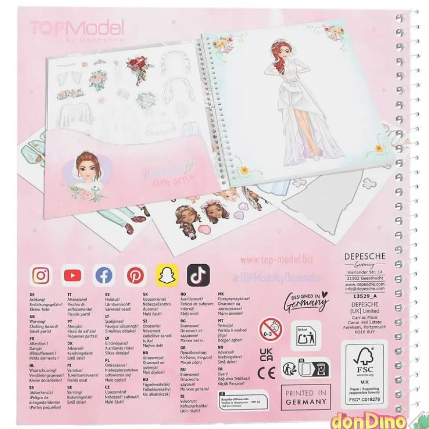 Cuaderno con calcomanias top model