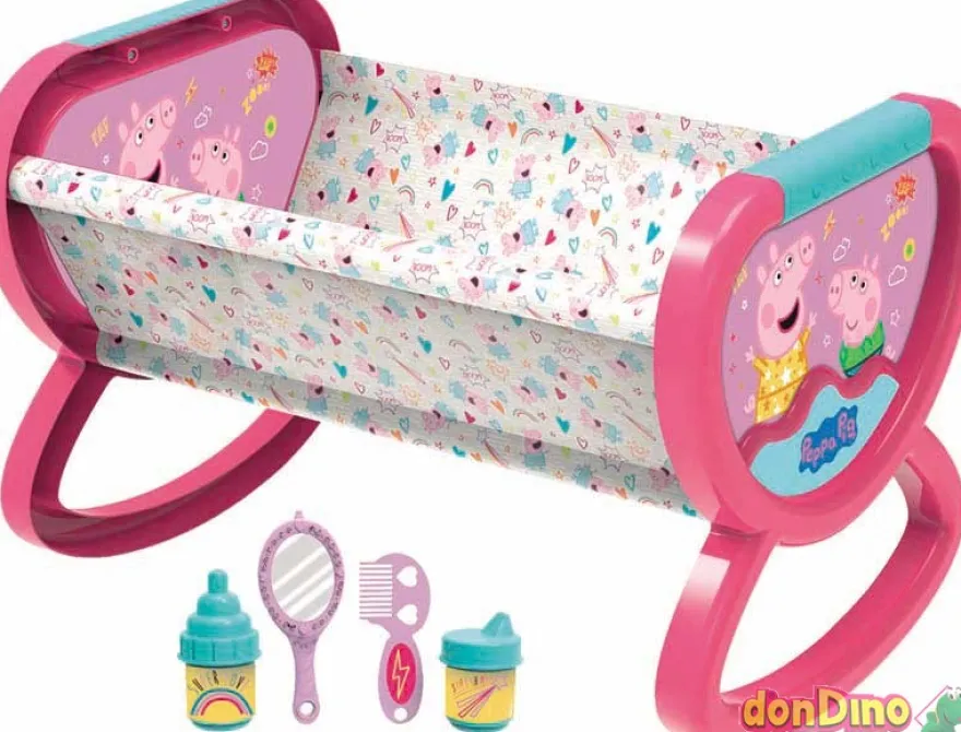 Cuna muñecas 48 cm. peppa pig c/accesorios - 56x38 cm.