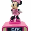 Despertador minnie c/luz noctura sonidos y melodias