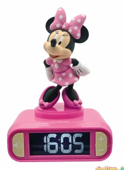 Despertador minnie c/luz noctura sonidos y melodias