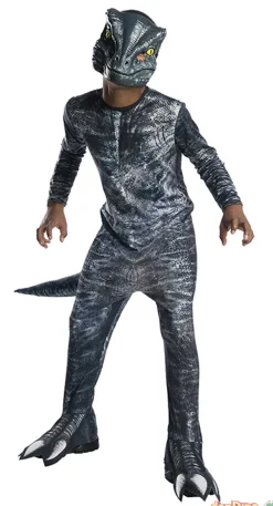 Disfraz blue jurassic world 3-4 año traje completo c/cubrezapatos y cola, mascara
