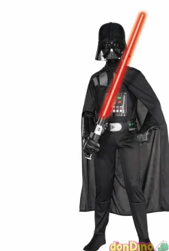 Disfraz darth vader star wars 8-10 traje completo, cinturon, capa, mascara