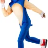 Disfraz sonic 5-6 años traje con cubrezapatos y capucha