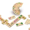Domino animales 28 piezas madera reversible