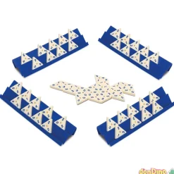 Domino triangular caja metal