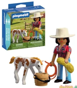 Duo pack jinete con caballo playmob playmobil