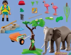 Elefante con cuidadora playmobil animal & friends - 43 pzas.