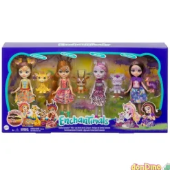 Enchantimals amigos sunny savanna 4 muñecas y 4 mascotas