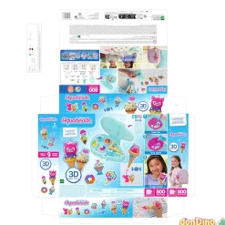 Estudio manualidades fiesta helados 3d aquabeads 800 perlas