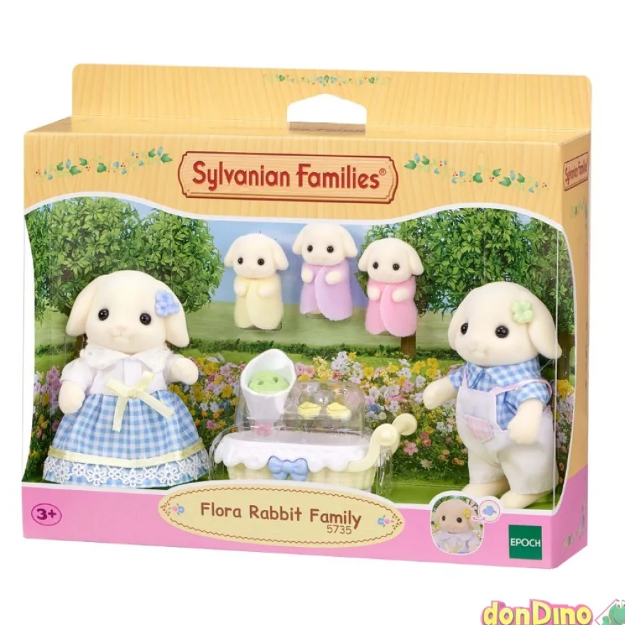 Familia conejo flor sylvanian famil sylvanian families