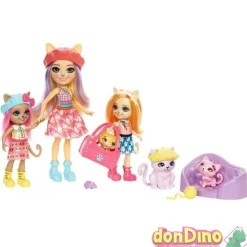 Familia de siamesas enchantimals city tails